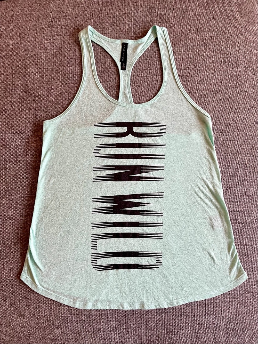 Aeropostale Mint Green Racerback Tank with RUN WILD Graphic